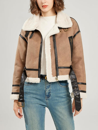 Faux Fur Aviator Jacket