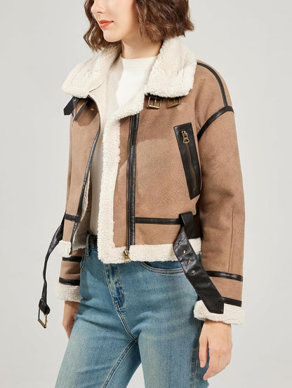 Faux Fur Aviator Jacket