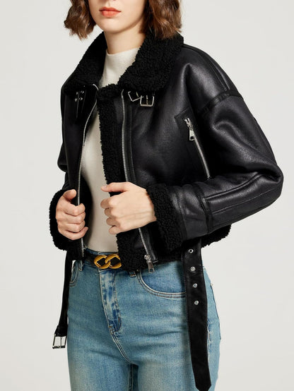 Faux Fur Aviator Jacket