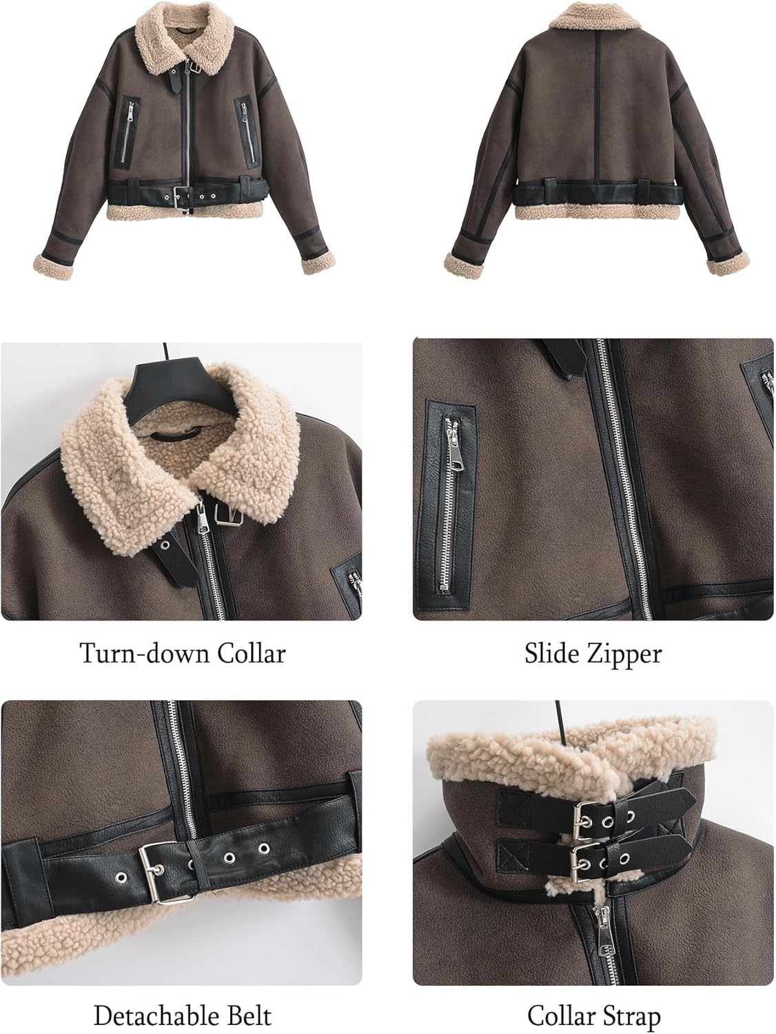 Faux Fur Aviator Jacket