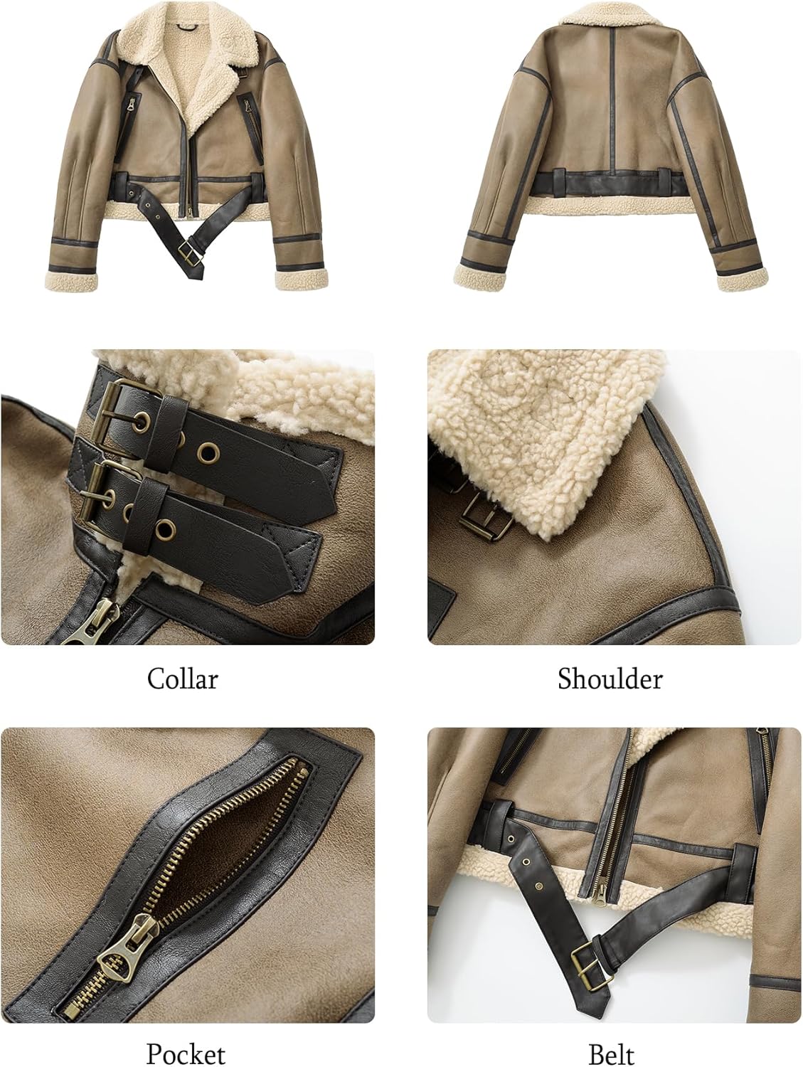 Faux Fur Aviator Jacket