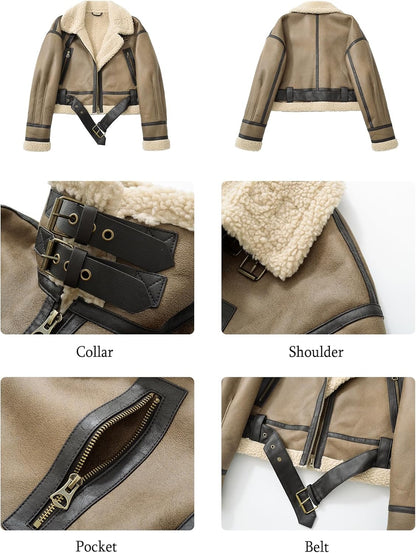 Faux Fur Aviator Jacket