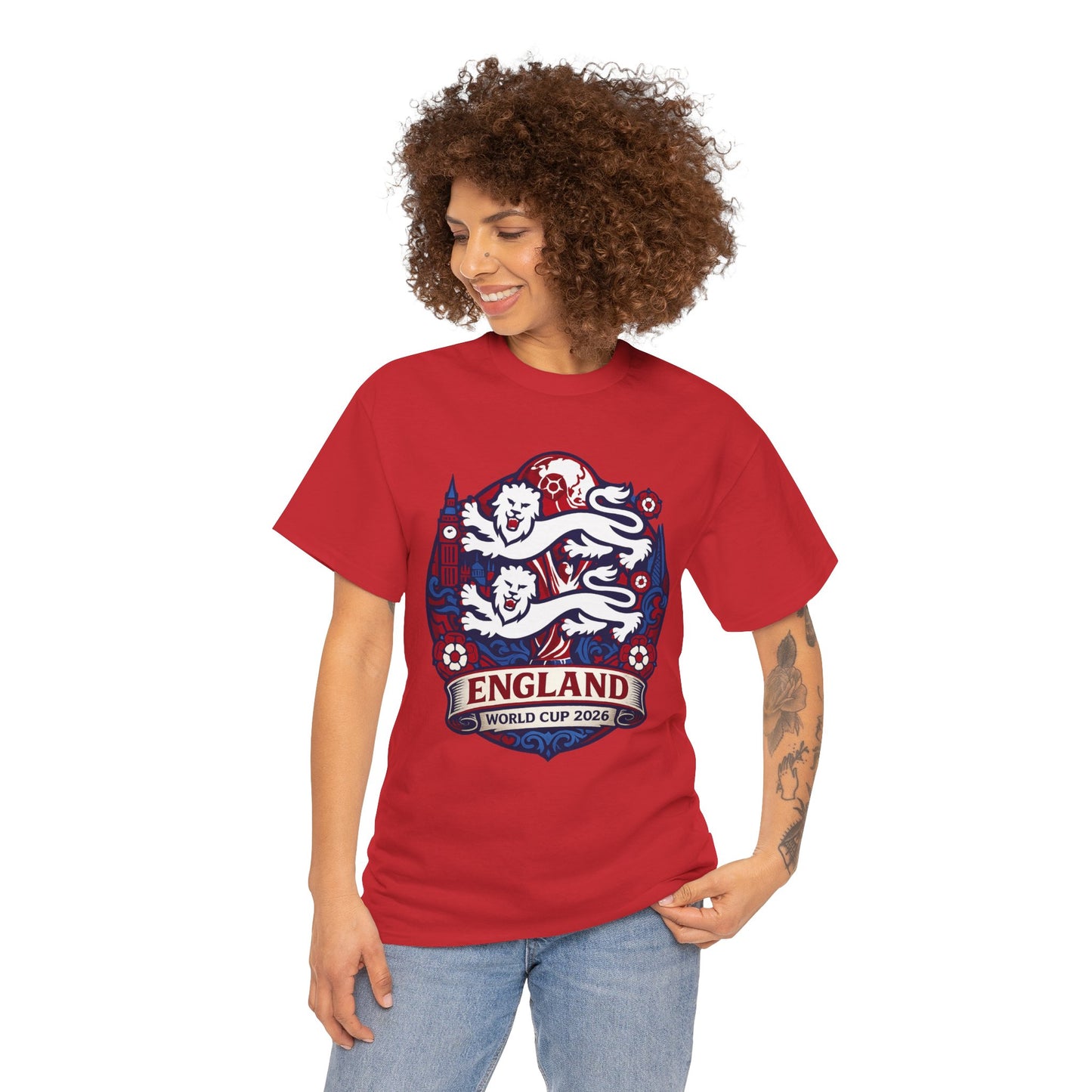 England World Cup 2020 Soccer T-Shirt — Three Lions Football Tee