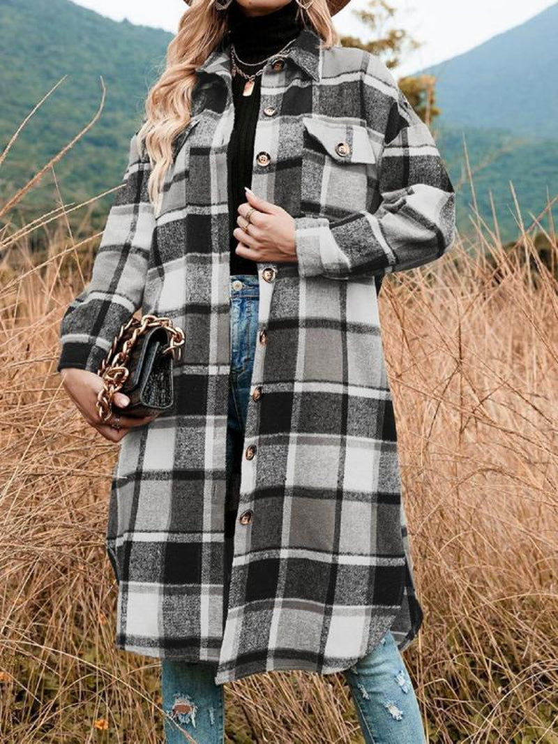 Emily | Stylish Warm Plaid Coat 6