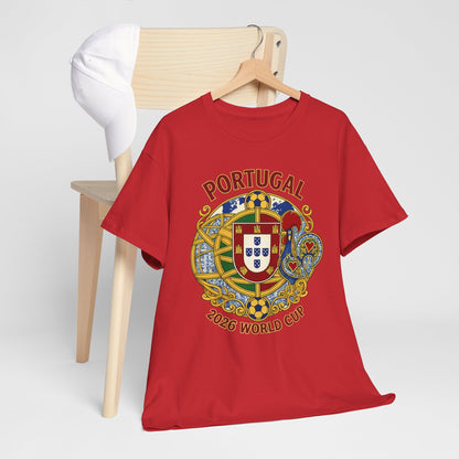 Portugal 2026 World Cup T-Shirt — Vintage Crest Soccer Tee