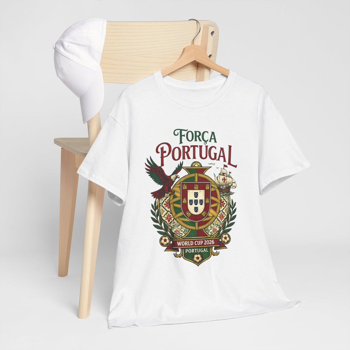 Portugal Força T‑Shirt – World Cup 2026 Crest Tee