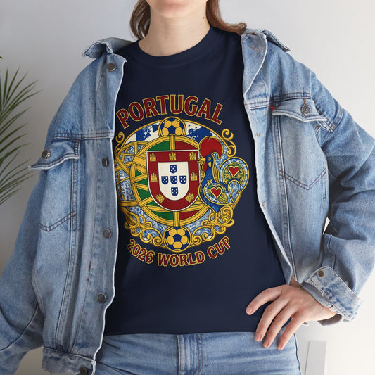 Portugal 2026 World Cup T-Shirt — Vintage Crest Soccer Tee