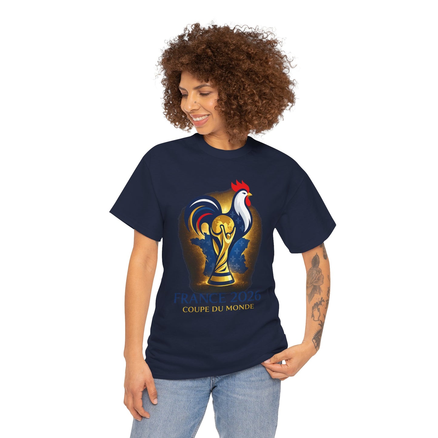 France 2026 World Cup T-Shirt – Rooster & Trophy Soccer Tee