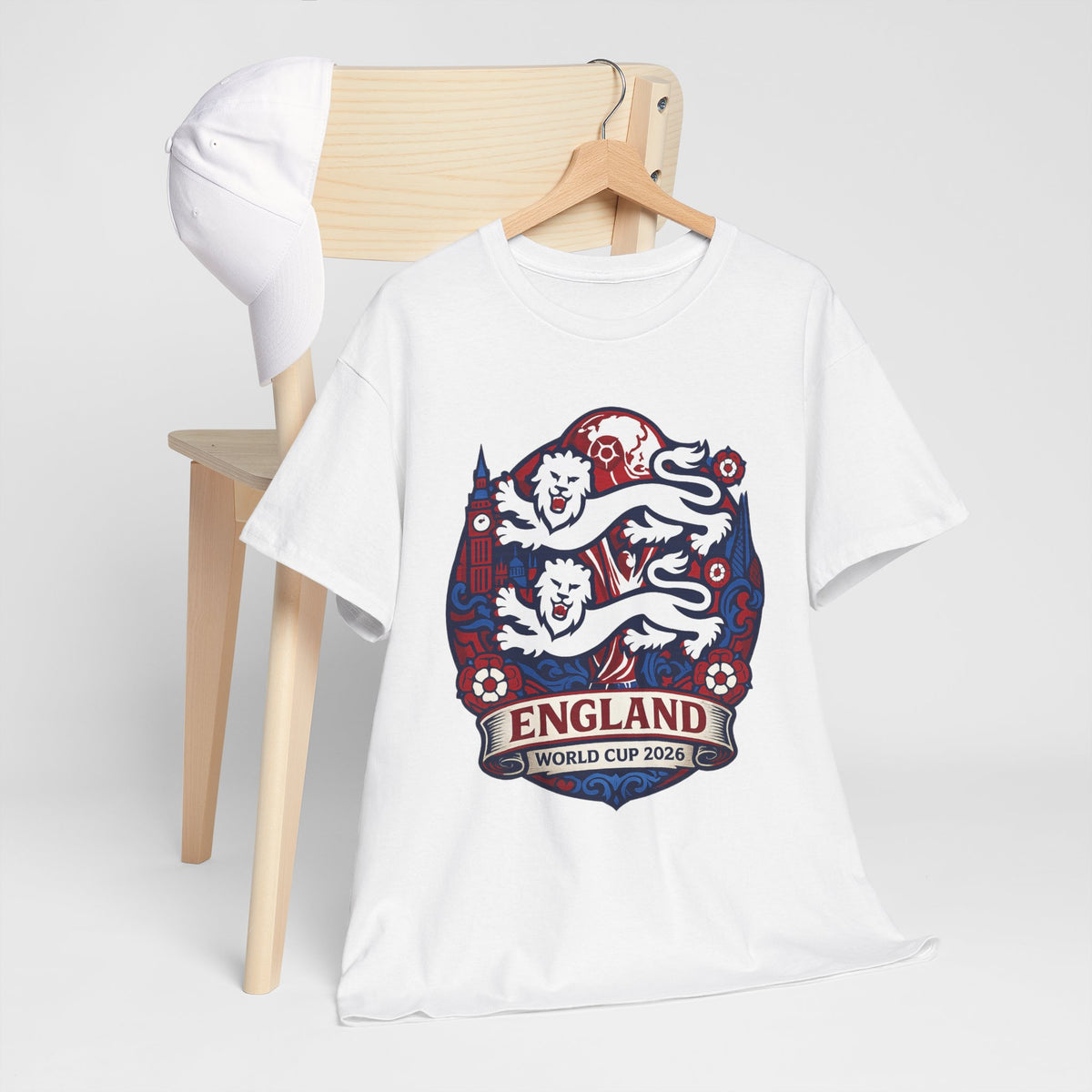 England World Cup 2020 Soccer T-Shirt — Three Lions Football Tee