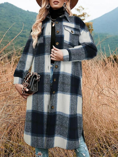 Emily | Stylish Warm Plaid Coat 3