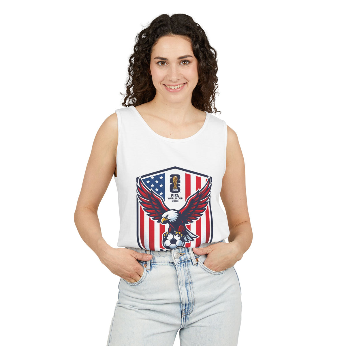 USA Soccer Eagle Tank Top – Patriotic American Soccer Fan Jersey