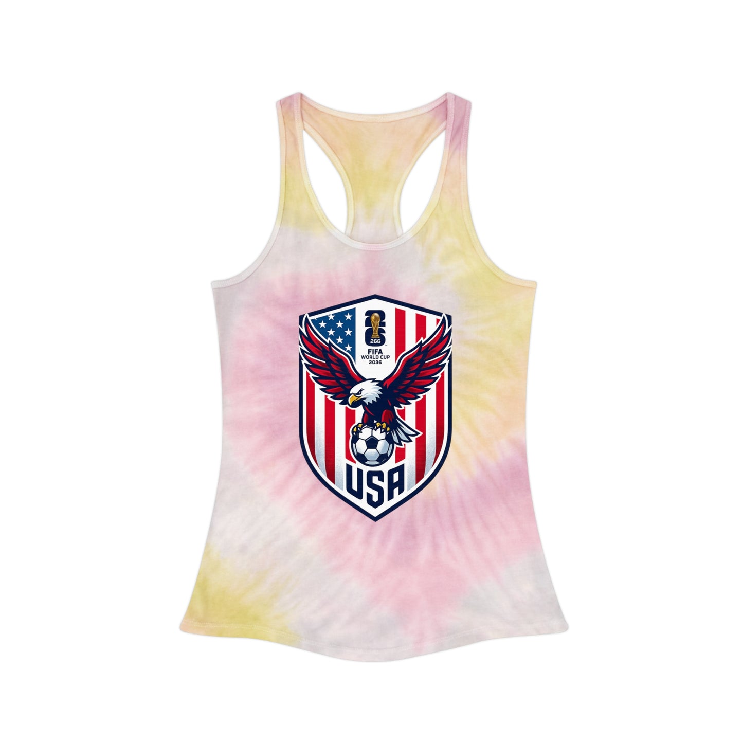 USA Soccer Eagle Tie-Dye Racerback Tank