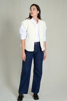 ADELE ECRU MOUMOUTE SLEEVELESS VEST 0
