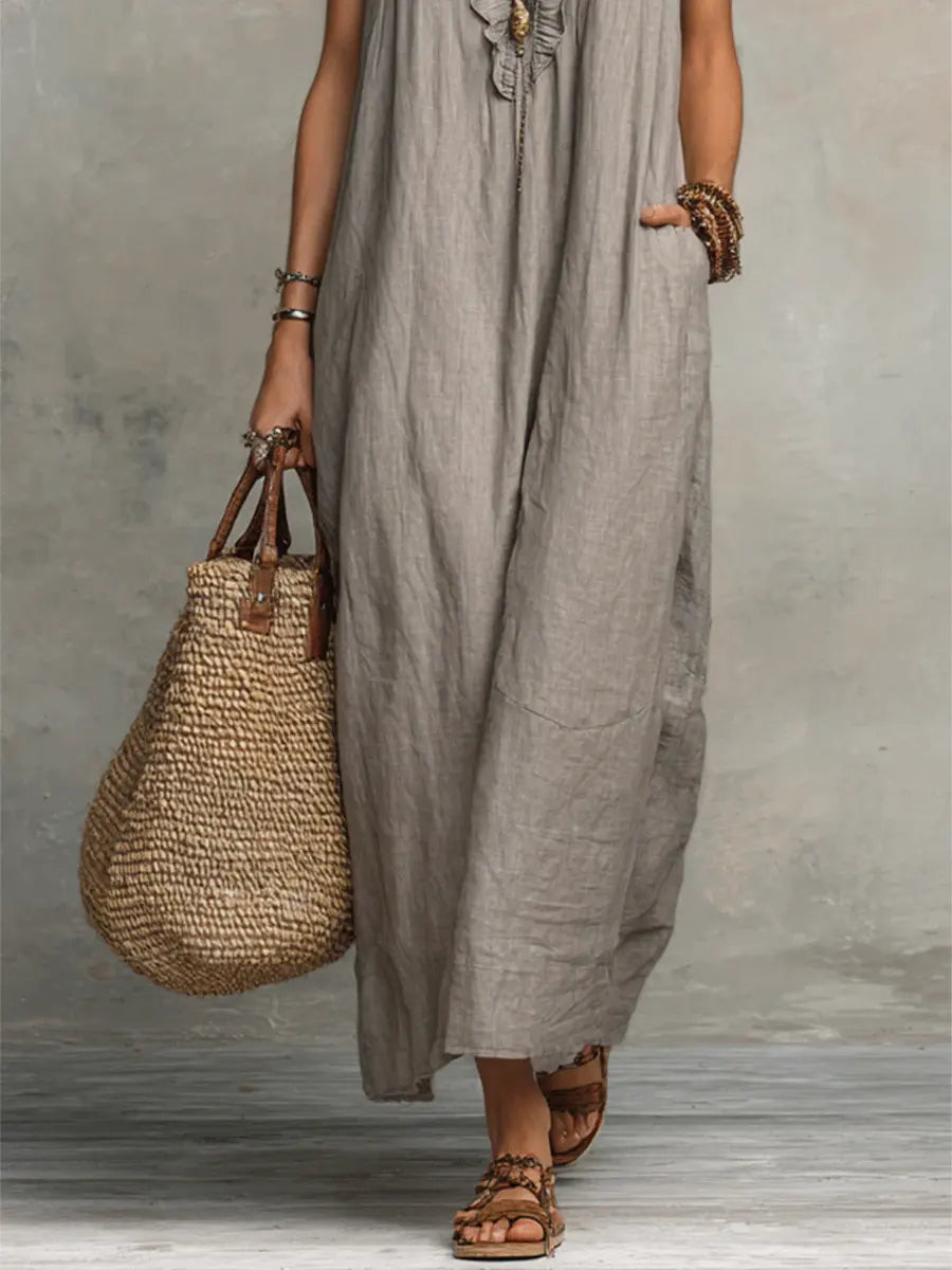 Adele | Ruffle V-Neck Maxi Dress 6