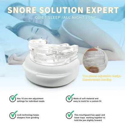 Adjustable Mouthpiece  Anti-Snoring Mouth Guard Night Time Teeth Mouthguard & Sleeping Bite Guard for Bruxism and Stop Snoring 1