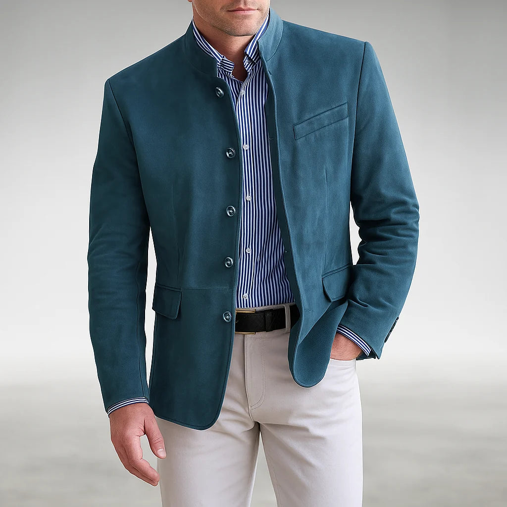 Aero Men's Cardigan | Tailored Fit, Textured Fabric, Deep Pockets 3