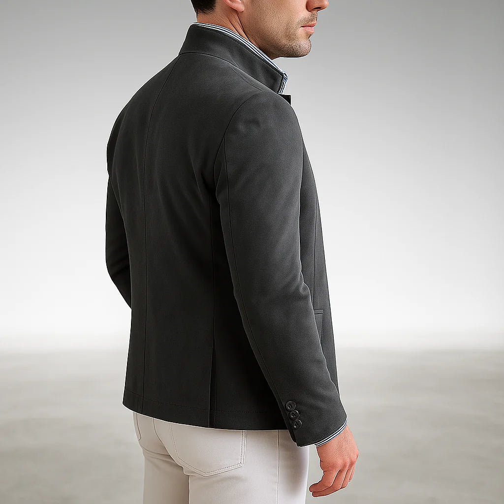 Aero Men's Cardigan | Tailored Fit, Textured Fabric, Deep Pockets 7