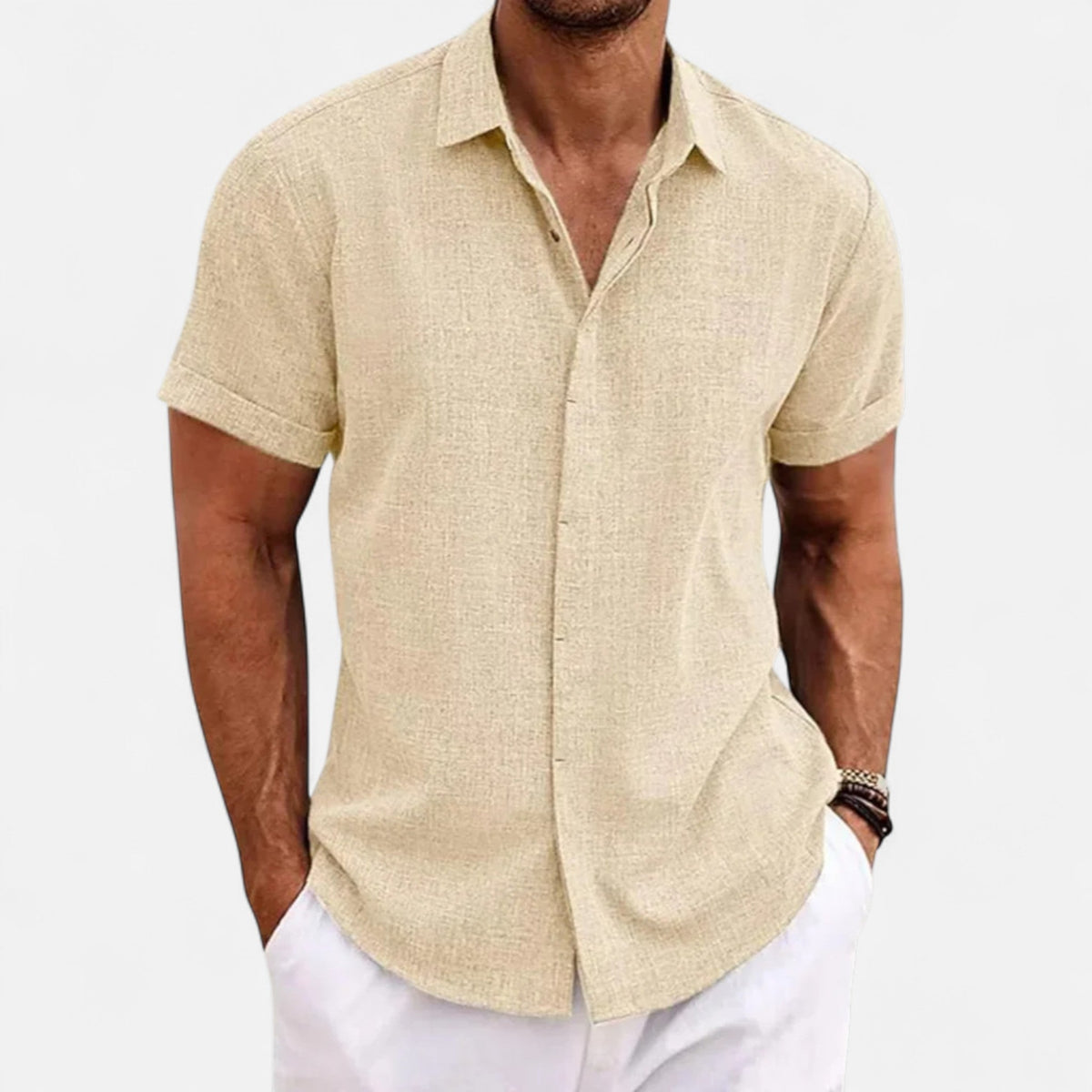Alex | Linen Short Sleeve Shirt 0