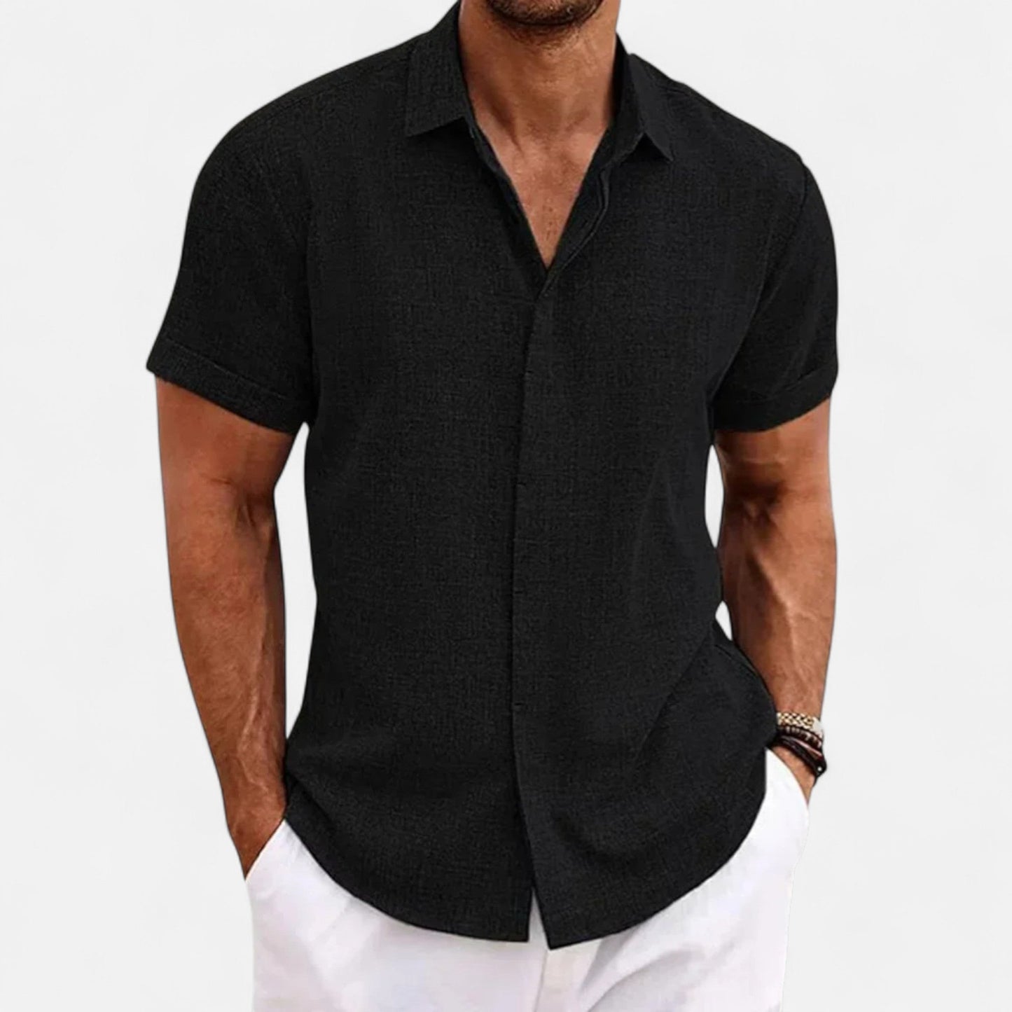 Alex | Linen Short Sleeve Shirt 1
