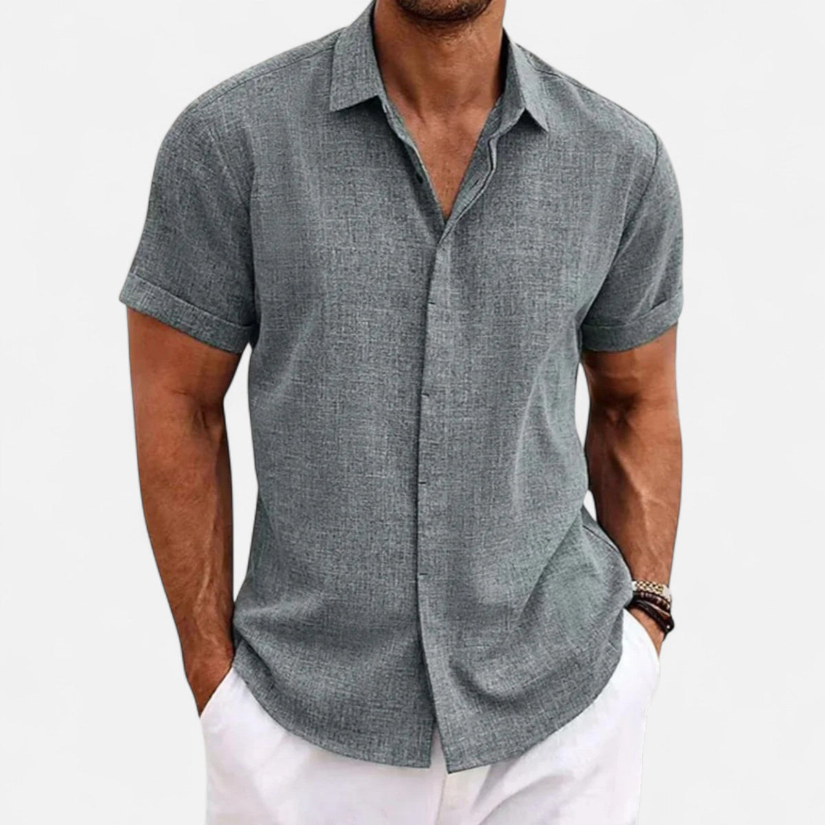 Alex | Linen Short Sleeve Shirt 2