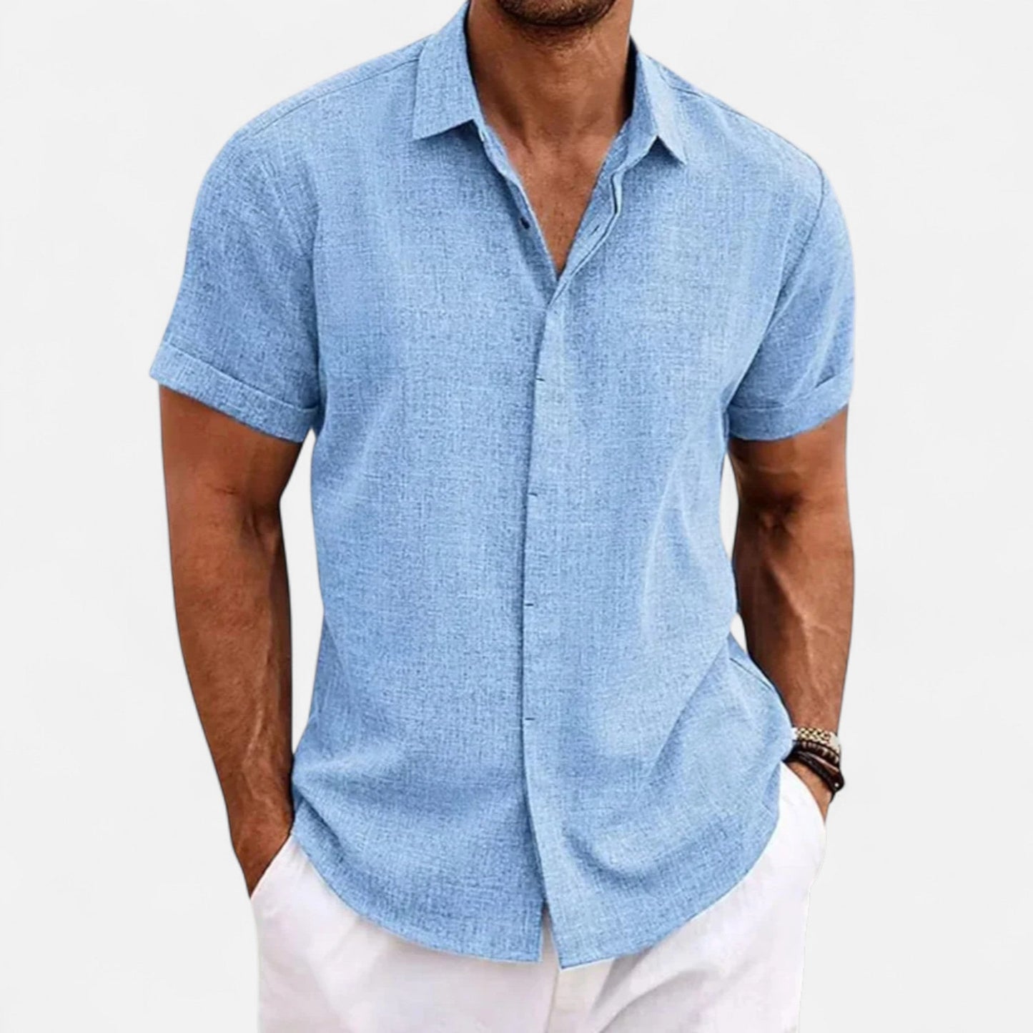 Alex | Linen Short Sleeve Shirt 7