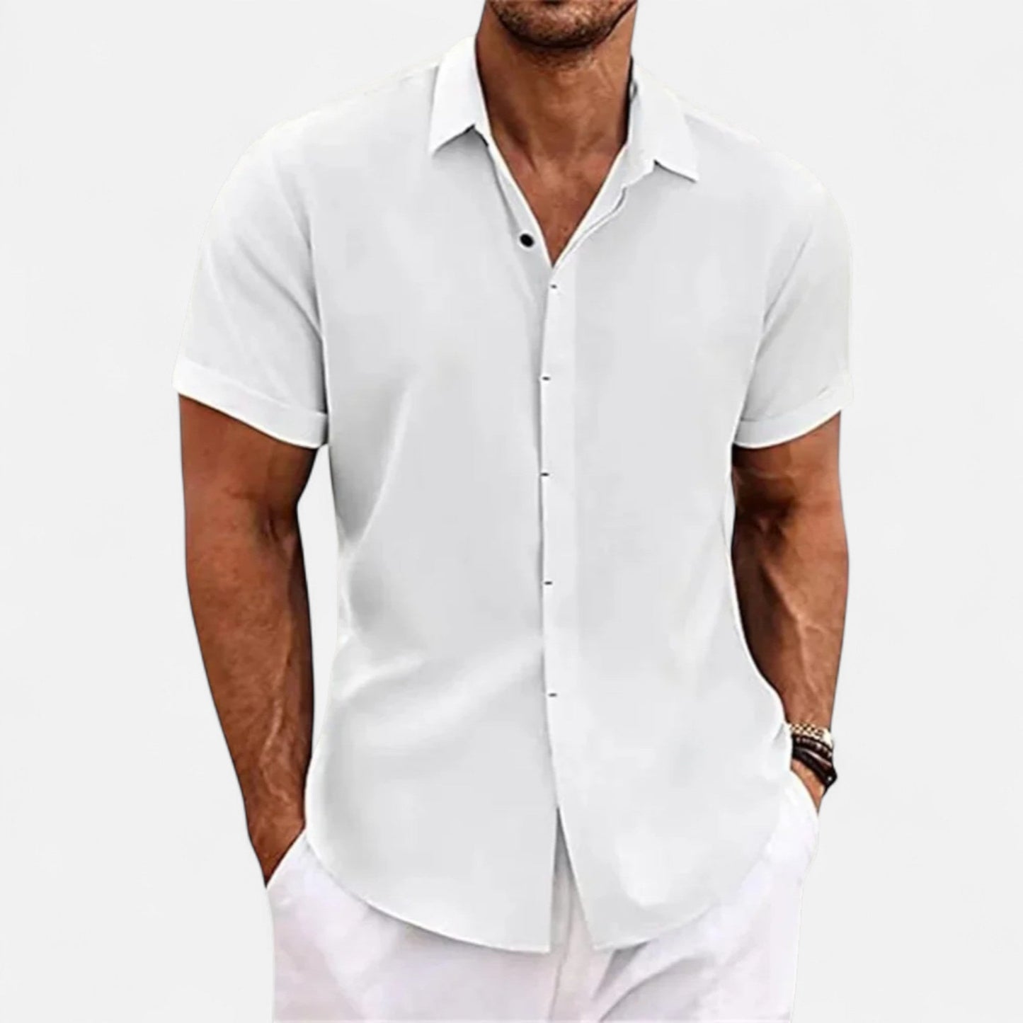 Alex | Linen Short Sleeve Shirt 8