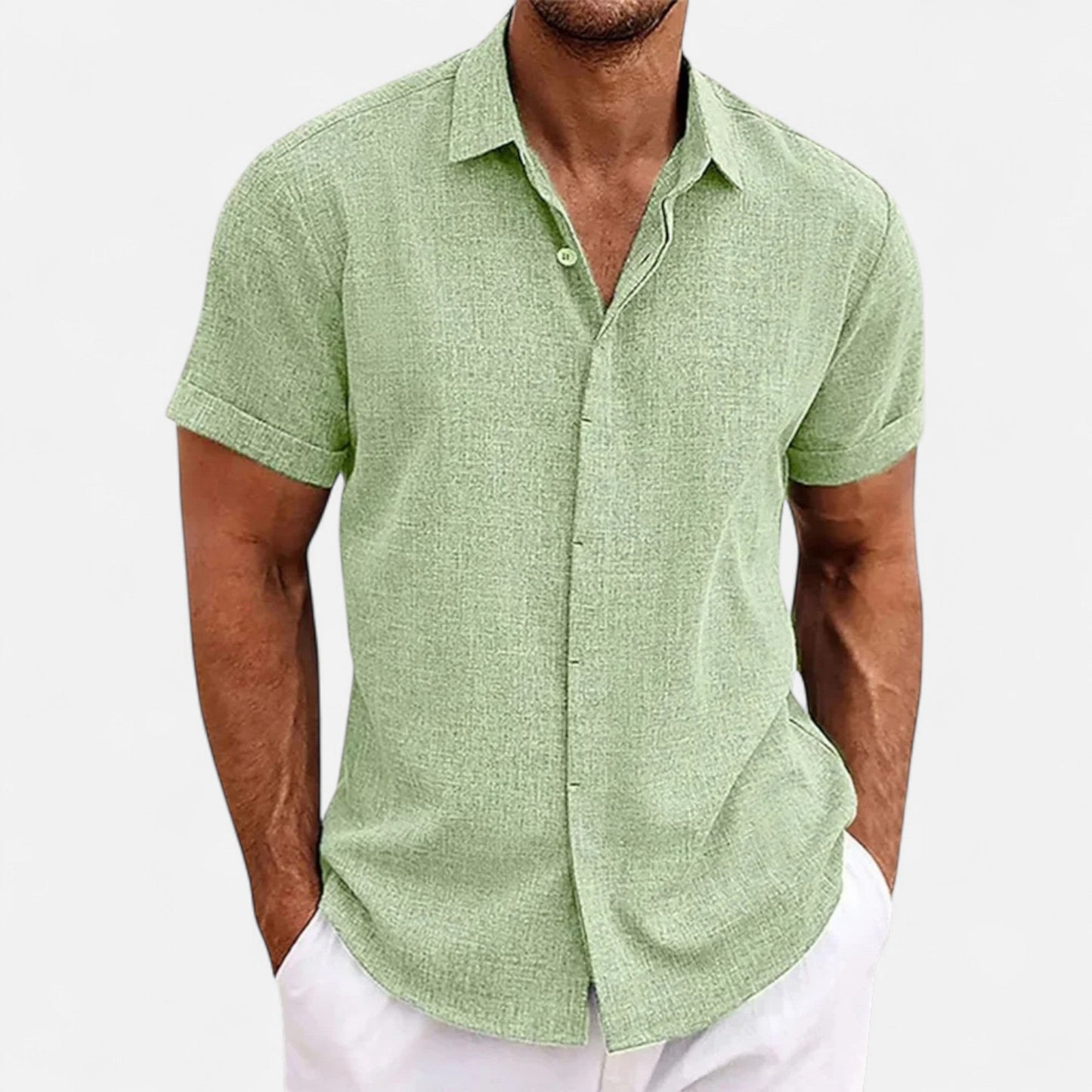 Alex | Linen Short Sleeve Shirt 9
