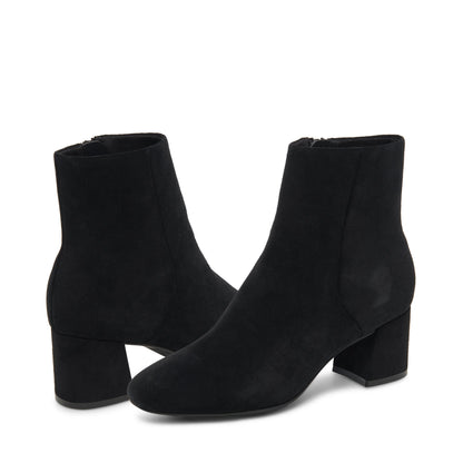 Alira Black Dress Boots | Waterproof Suede, Block Heel, Ladies Dress Bootie 4