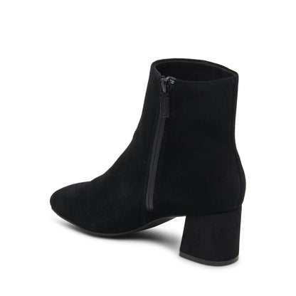 Alira Black Dress Boots | Waterproof Suede, Block Heel, Ladies Dress Bootie 6