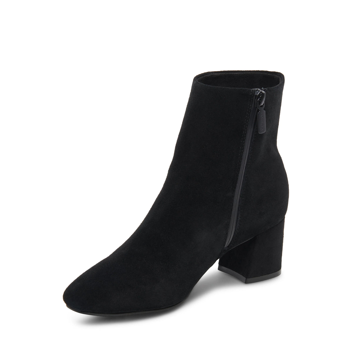 Alira Black Dress Boots | Waterproof Suede, Block Heel, Ladies Dress Bootie 7