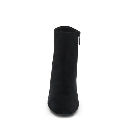 Alira Black Dress Boots | Waterproof Suede, Block Heel, Ladies Dress Bootie 8