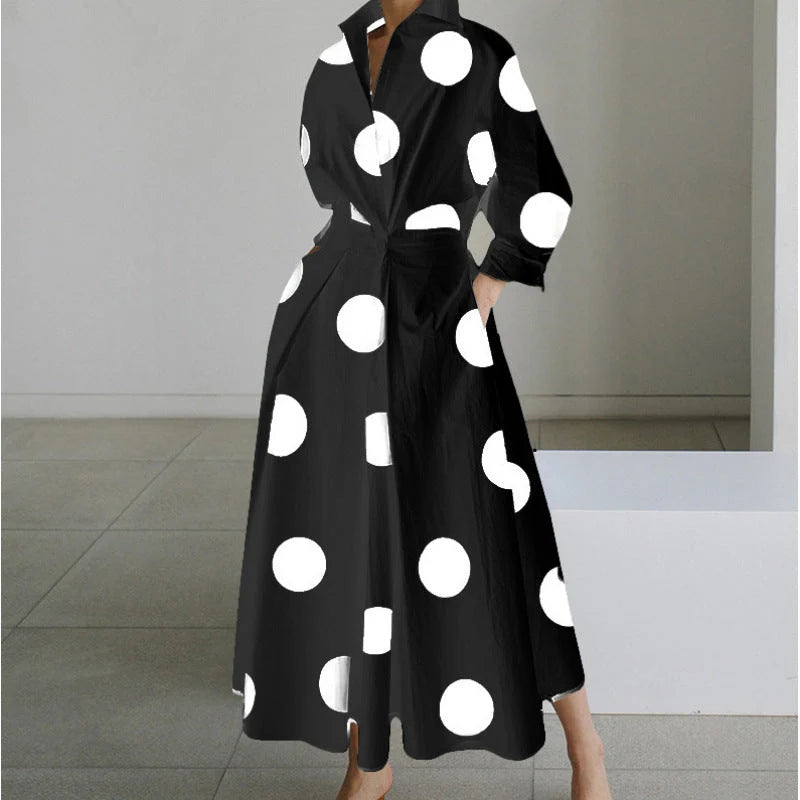 Alora | Elegant Front Wrap Collared Maxi Dress 5
