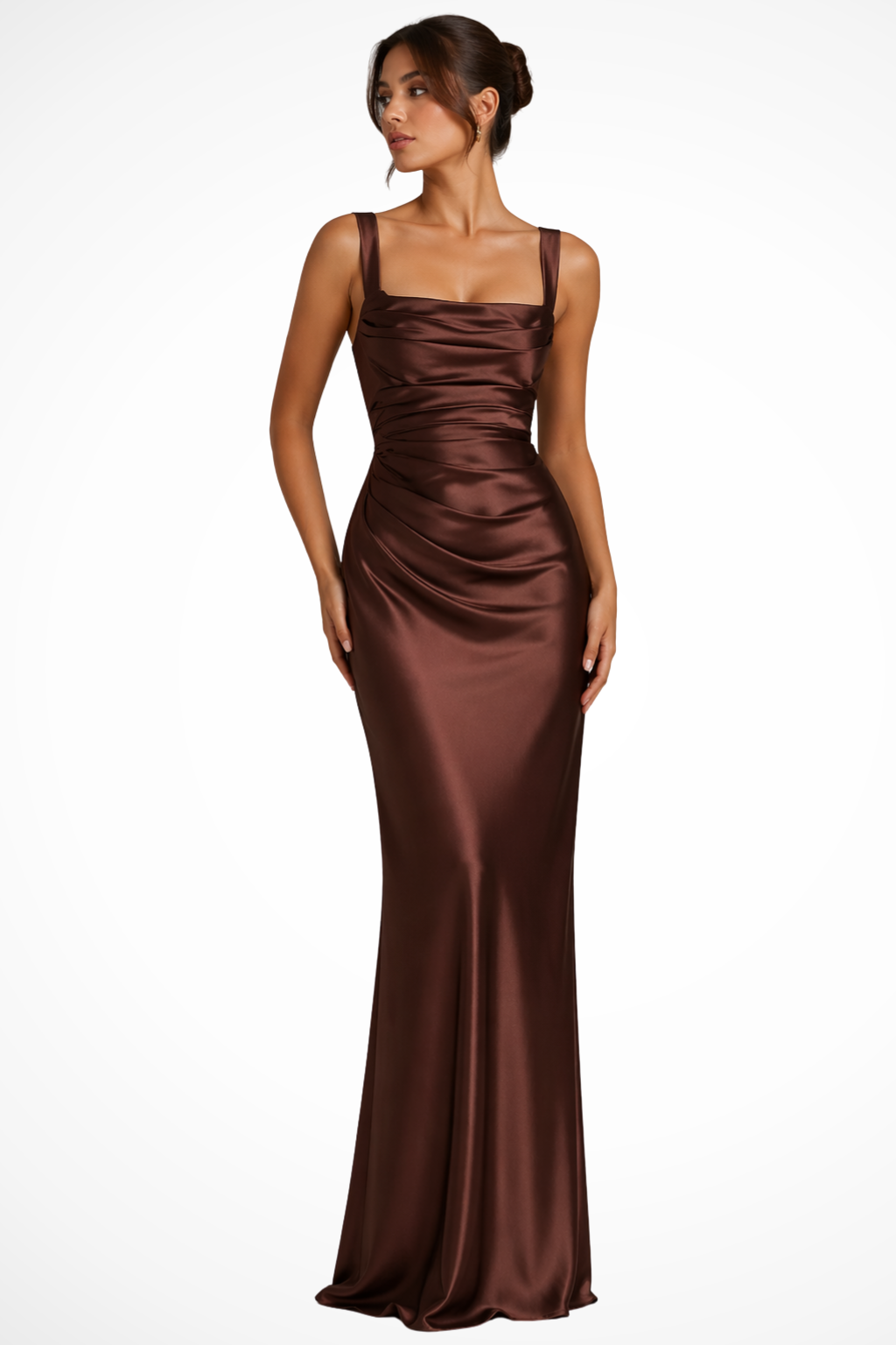 Andrea | Women's Square Neck Evening Maxi Dress 2