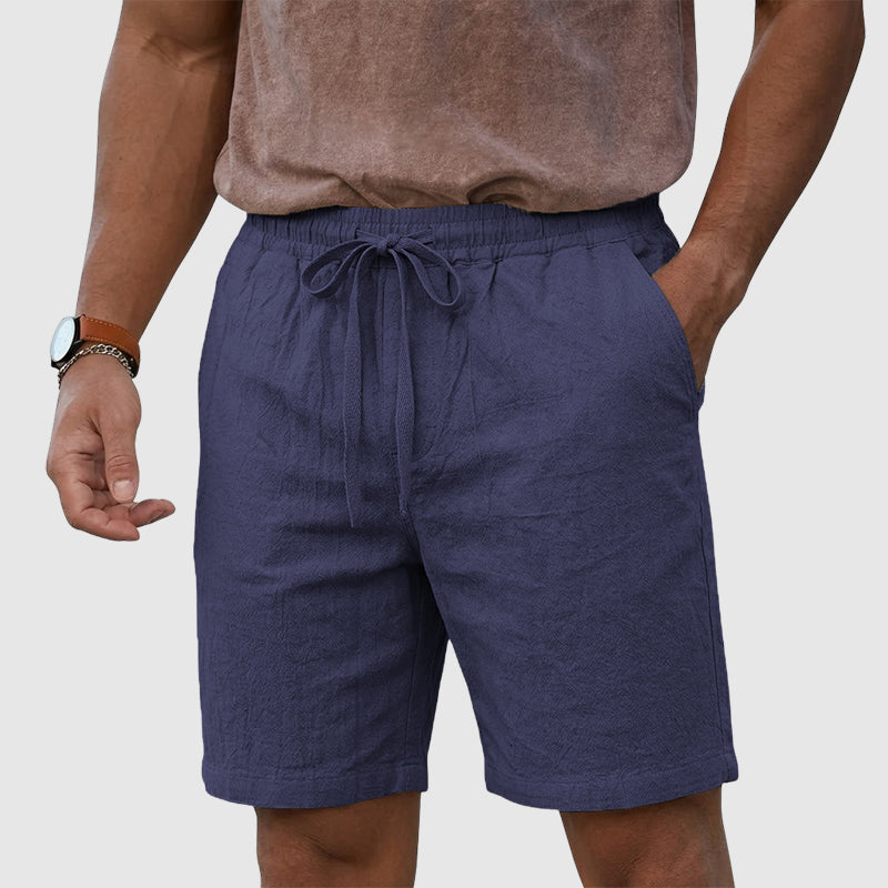 Angelo | Linen Drawstring Beach Shorts 0