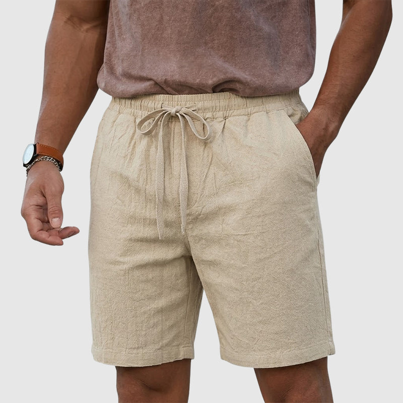 Angelo | Linen Drawstring Beach Shorts 3