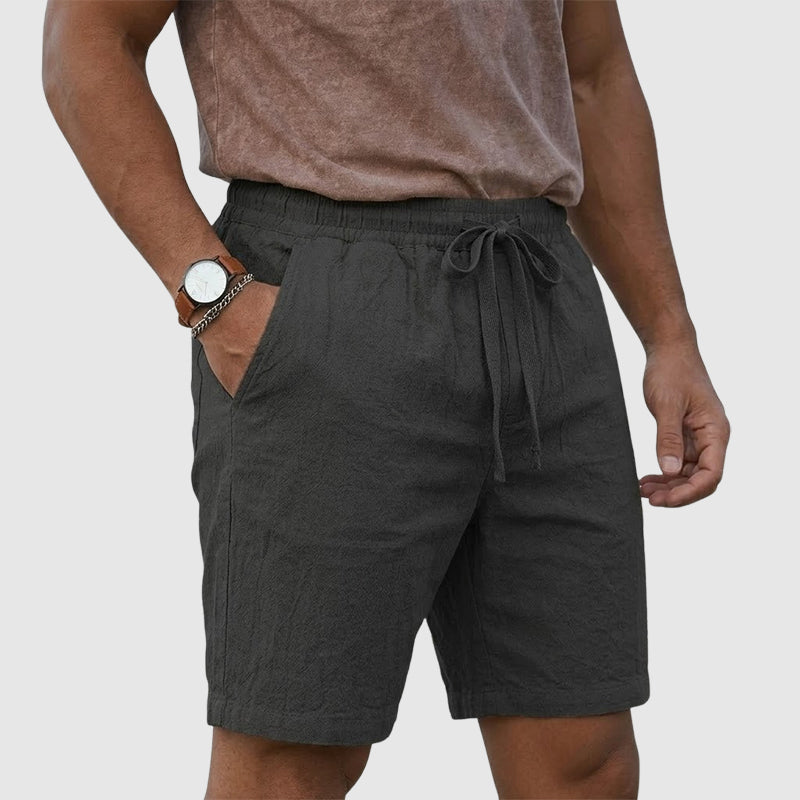 Angelo | Linen Drawstring Beach Shorts 5