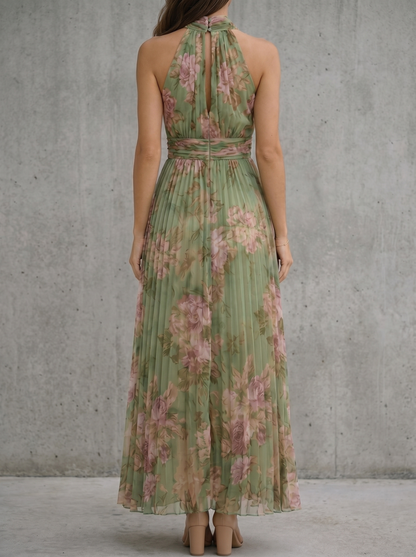 Angels | Women's Summer Dress with Halter Neckline & Floral Print | Comfortable Midi Dress for Warm Days 1