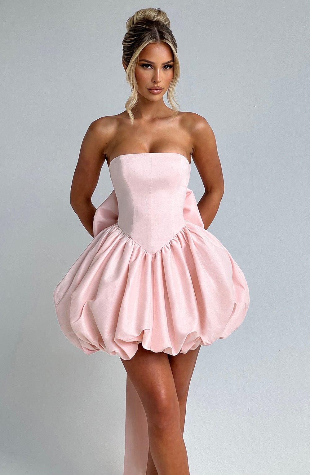Armida | Strapless Bubble Hem Mini Dress 4
