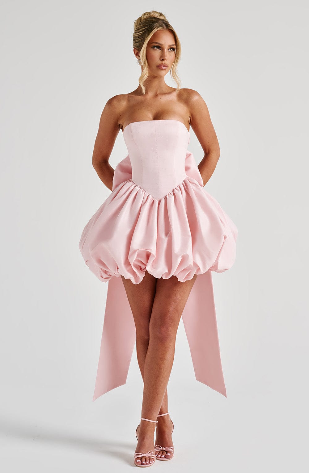 Armida | Strapless Bubble Hem Mini Dress 6