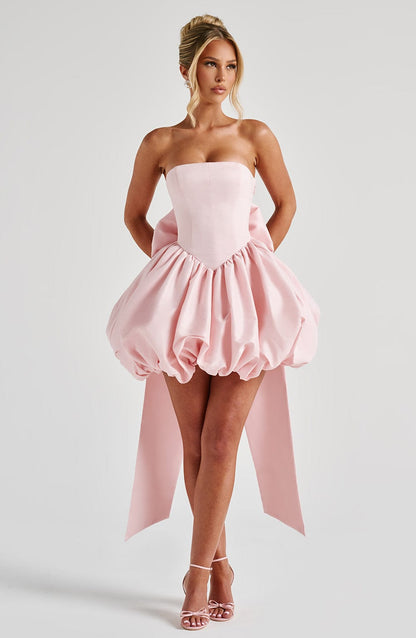 Armida | Strapless Bubble Hem Mini Dress 6