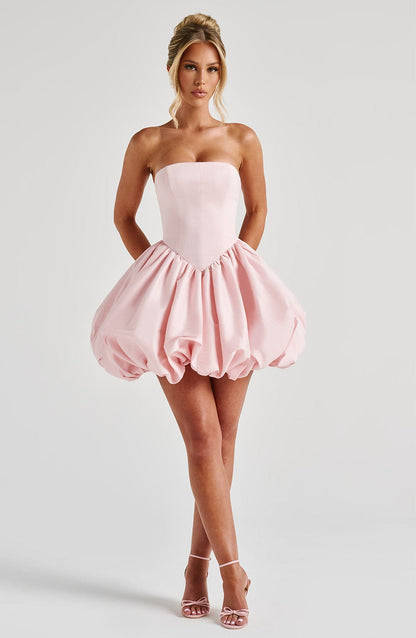 Armida | Strapless Bubble Hem Mini Dress 8
