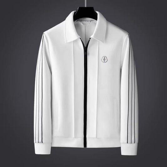 Athletic Lycra Tracksuit Set with Zip Jacket and Drawstring Pants 6
