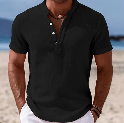 Atlas | Summer Button-Up Short Sleeve Shirt 0