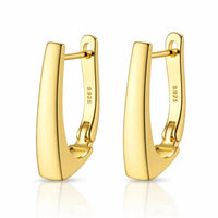 Aurum Column Huggie Earrings - 14K Gold Plated 925 Silver 0
