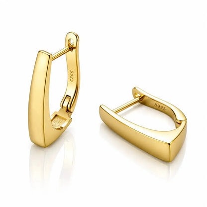 Aurum Column Huggie Earrings - 14K Gold Plated 925 Silver 4