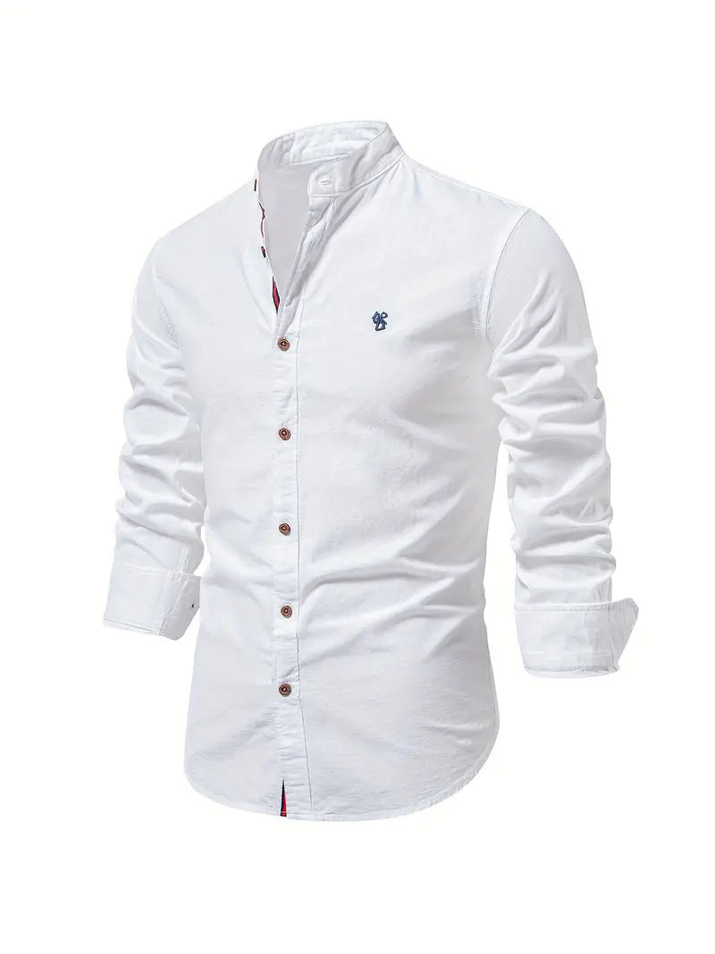 Austin | Mandarin Collar Button-Up Shirt 0