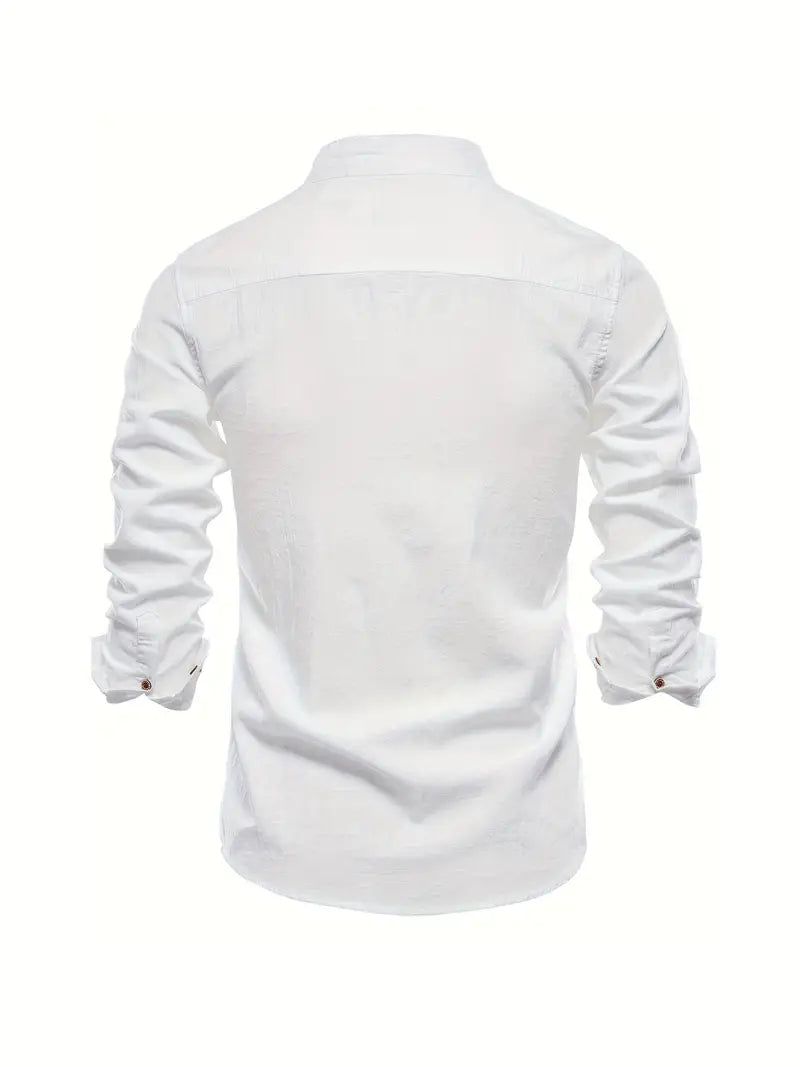 Austin | Mandarin Collar Button-Up Shirt 1