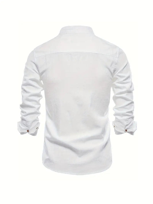 Austin | Mandarin Collar Button-Up Shirt 1
