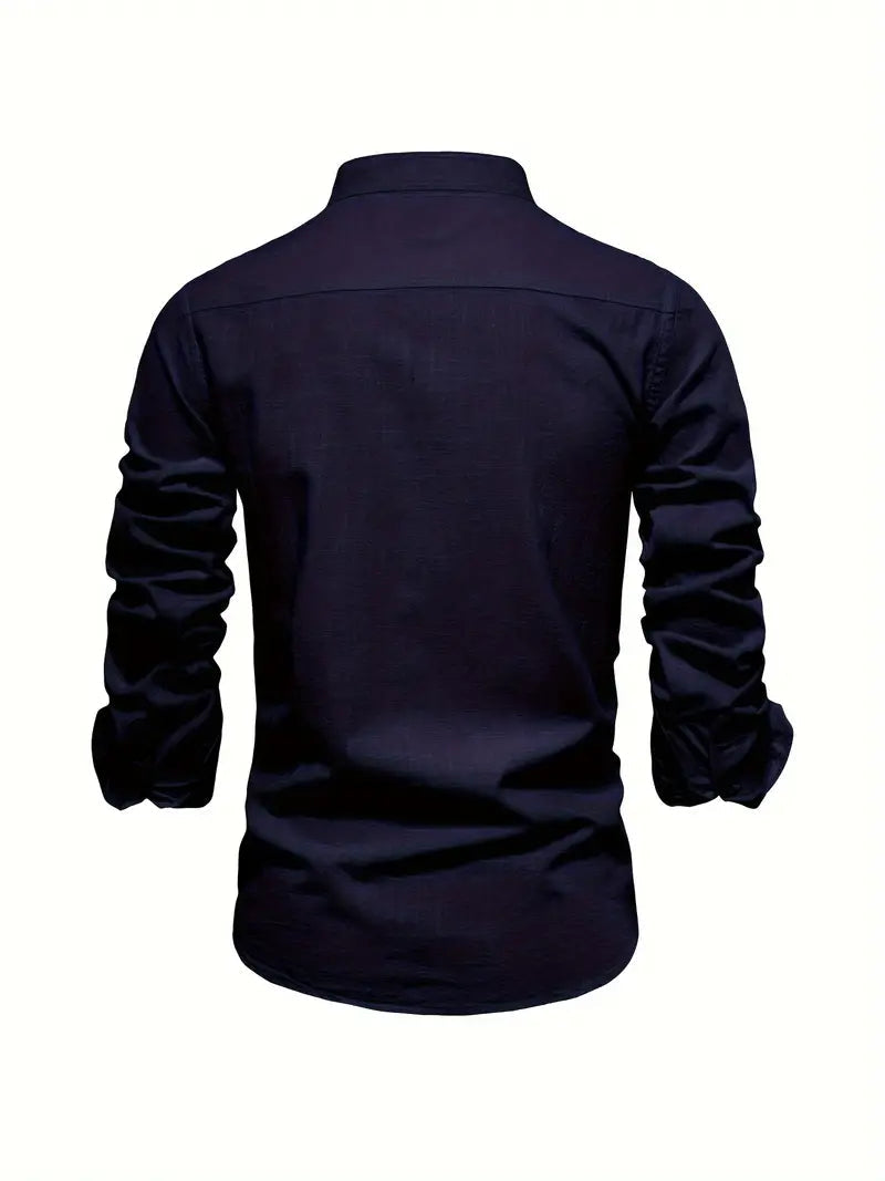 Austin | Mandarin Collar Button-Up Shirt 3
