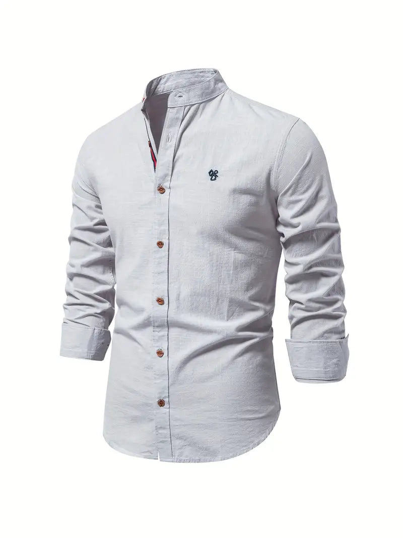Austin | Mandarin Collar Button-Up Shirt 4